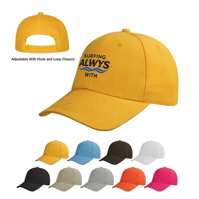 6 Panel Structured Mid Profile Baseball Hat